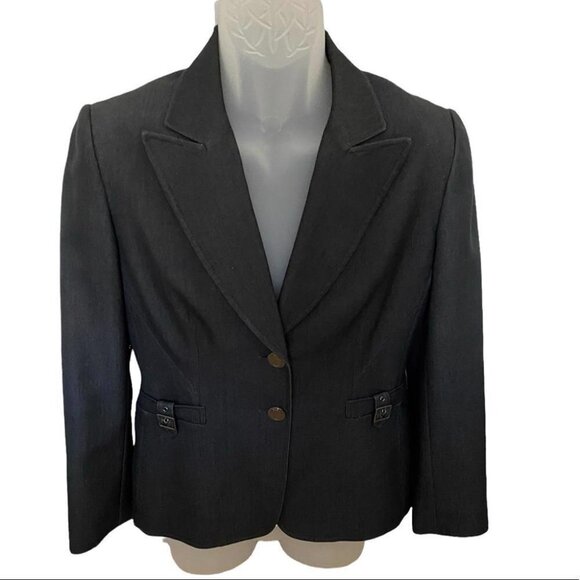 Tahari ASL Dark Gray 2 Piece Suit Pantsuit Women 6P - Picture 2 of 6